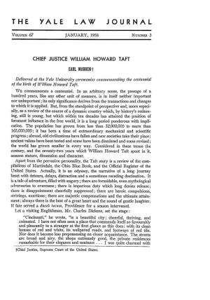 CHIEF JUSTICE WILLIAM HOWARD TAFT EARL WARREN-T