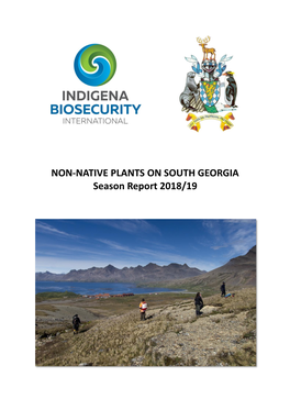 NON-NATIVE PLANTS on SOUTH GEORGIA Season Report 2018/19