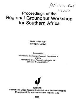 Regional Groundnut Workshop for Southern Africa