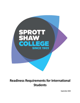 Readiness Requirements for International Students