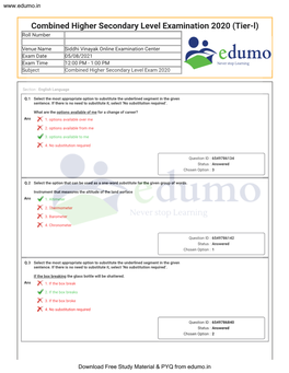 Download Free Study Material & PYQ from Edumo.In