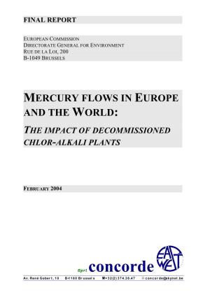 Mercury Flows in Europe and the World: the Impact of Decommissioned Chlor-Alkali Plants -- Final Report