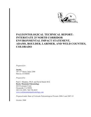 Paleontological Resources Report