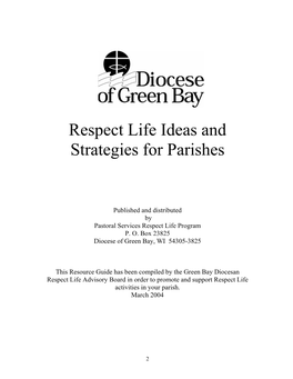Respect Life Ideas and Strategies for Parishes