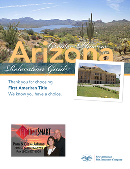 Relocation Guide on Behalf of First American Title, We Proudly Present Our Phoenix-Metro Relocation Guide