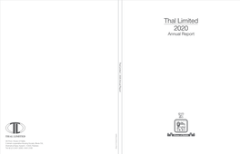 Thal Limited 2020 Annual Report Thal Limited | 2 02 0 Annual Report