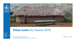 Timor-Leste Dry Season 2019