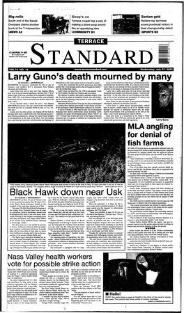 Larry Guno's Death Mourned by Mi Black Hawk Down Near