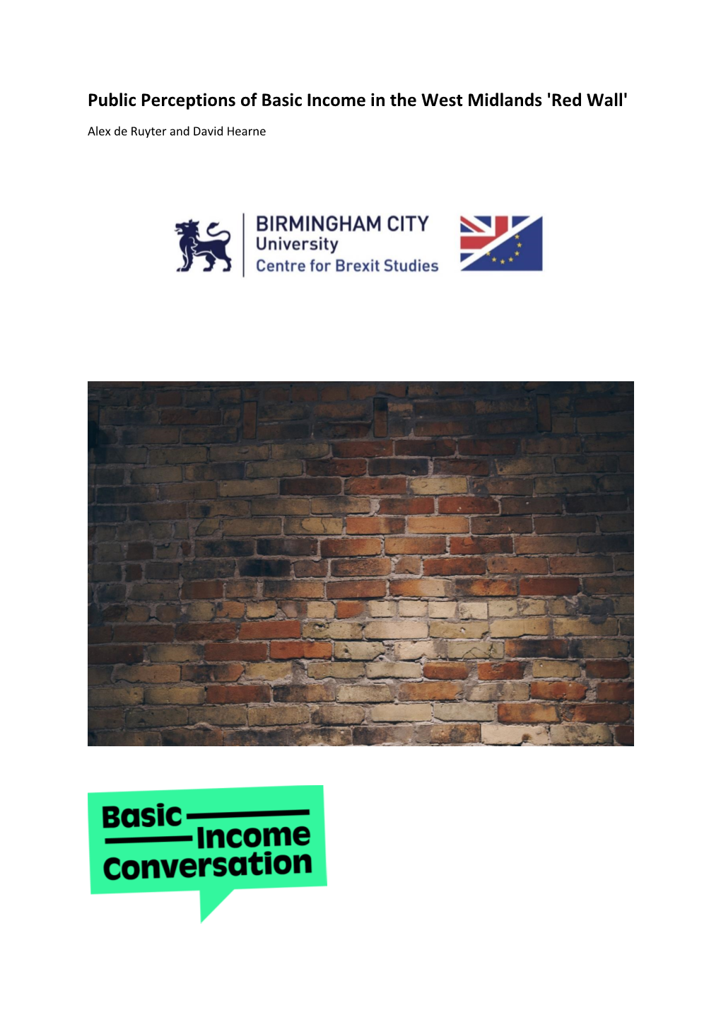 Public Perceptions of Basic Income in the West Midlands 'Red Wall'