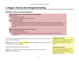 Section 1 – Oxygen: the Gas That Changed Everything