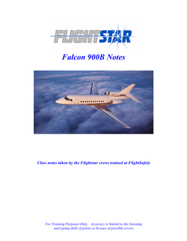 Falcon 900B Notes