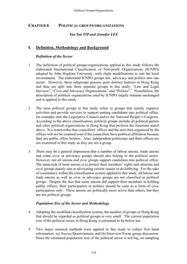I. Definition, Methodology and Background