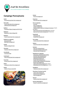 Campings Pennsylvania - Kentuck Campground