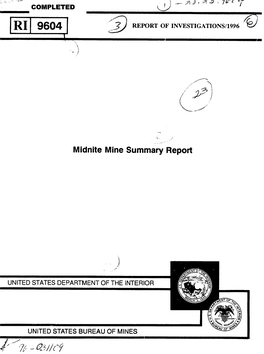 9 Report of Investigations/1996