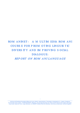 Report on Romani Language