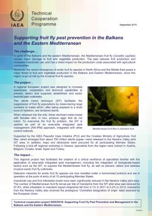 Supporting Fruit Fly Pest Prevention in the Balkans and the Eastern Mediterranean