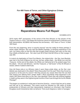 Reparations Means Full Repair