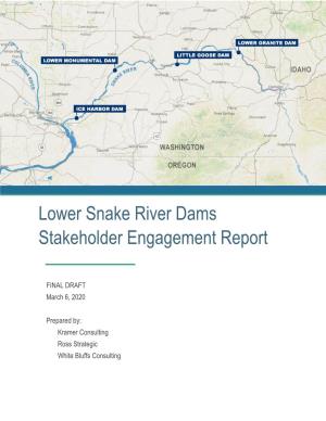 Lower Snake River Dams Stakeholder Engagement Report