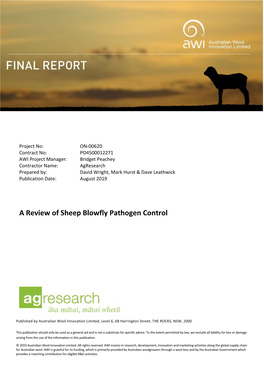 A Review of Sheep Blowfly Pathogen Control
