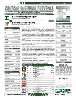 Eastern Michigan Eagles Bowling Green Falcons