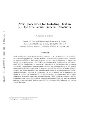 New Spacetimes for Rotating Dust in (2+1)-Dimensional General Relativity