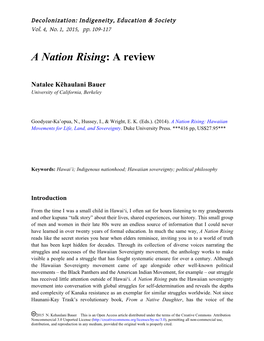A Nation Rising: a Review
