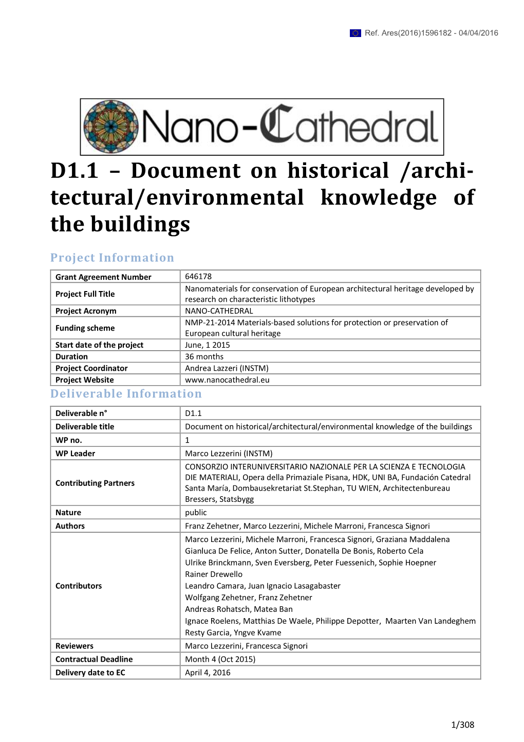 1.1 Document on Historical /Architectural/Environmental