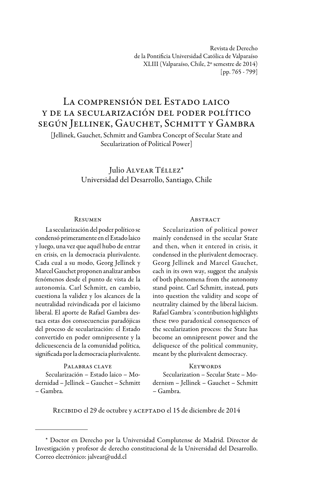 La Comprensión Del Estado Laico Y De La Secularización Del