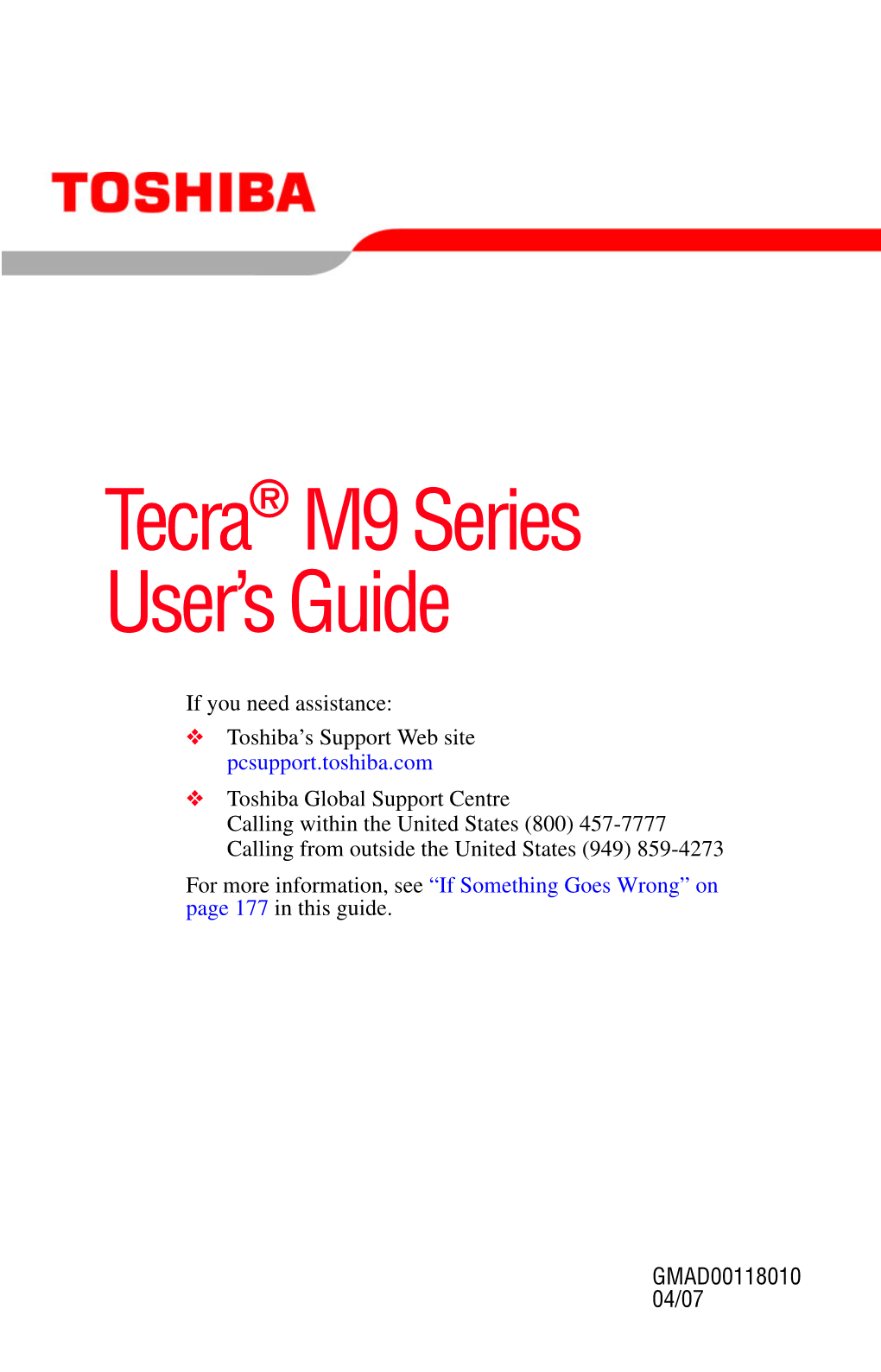 Tecra® M9 Series User's Guide