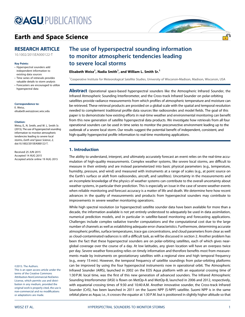 The Use of Hyperspectral Sounding Information to Monitor Atmospheric Tendencies Leading to Severe Local Storms