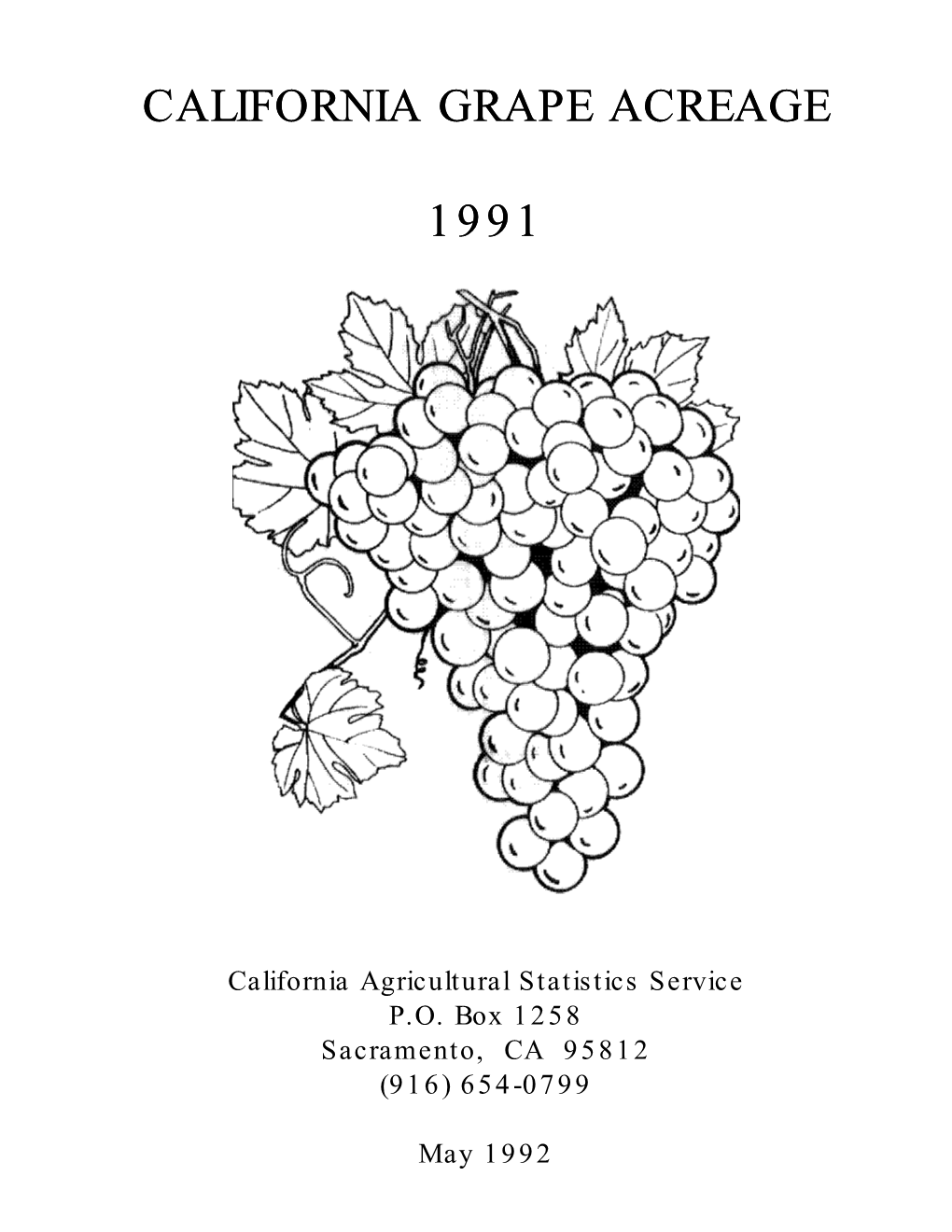 California Grape Acreage 1991