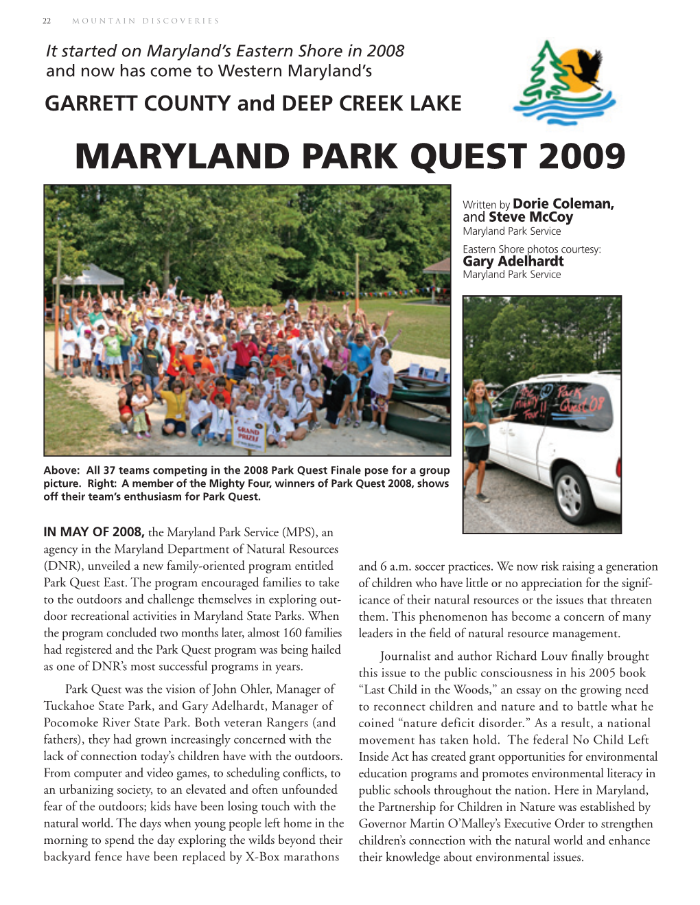 Maryland Park Quest 2009