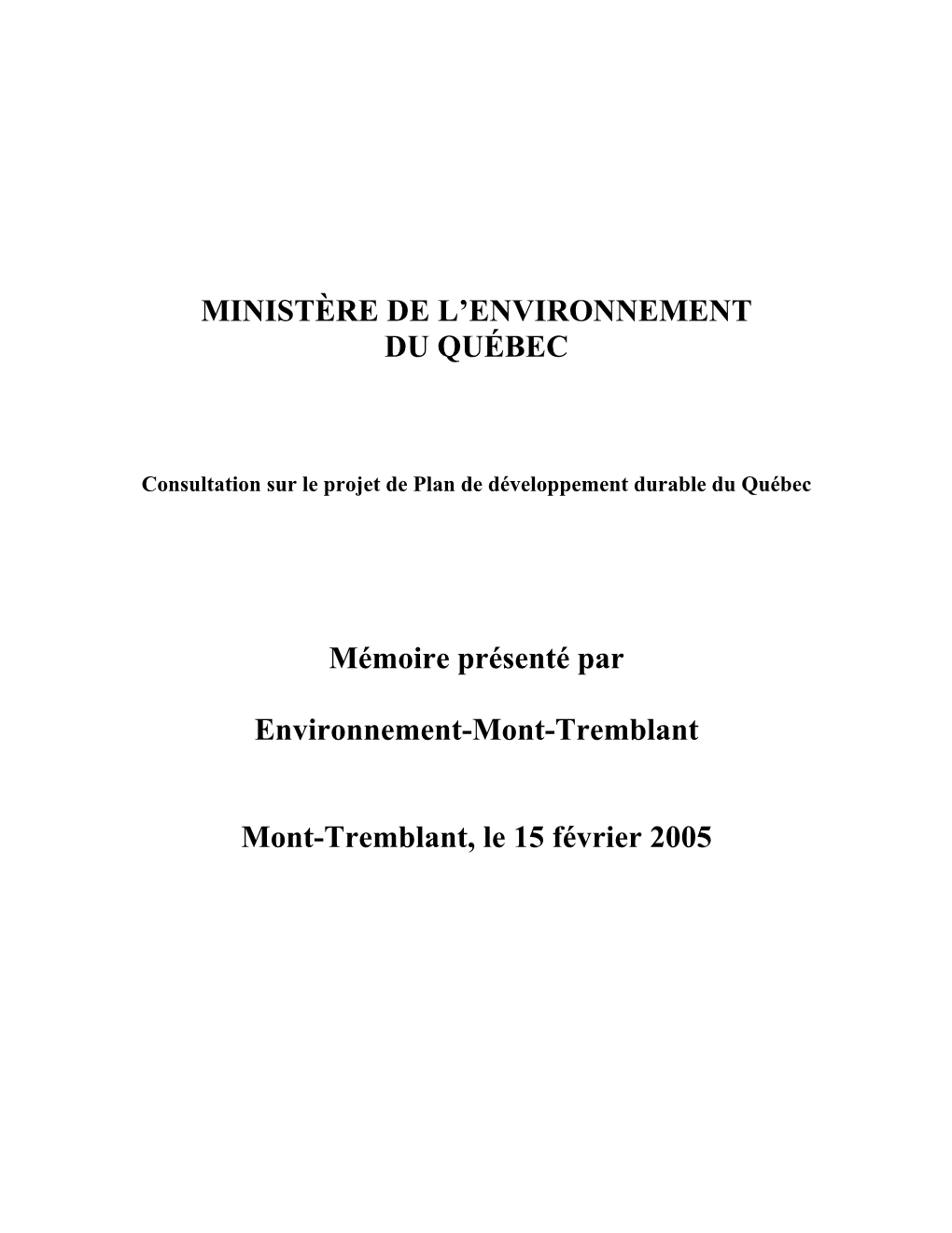 Environnement-Mont-Tremblant