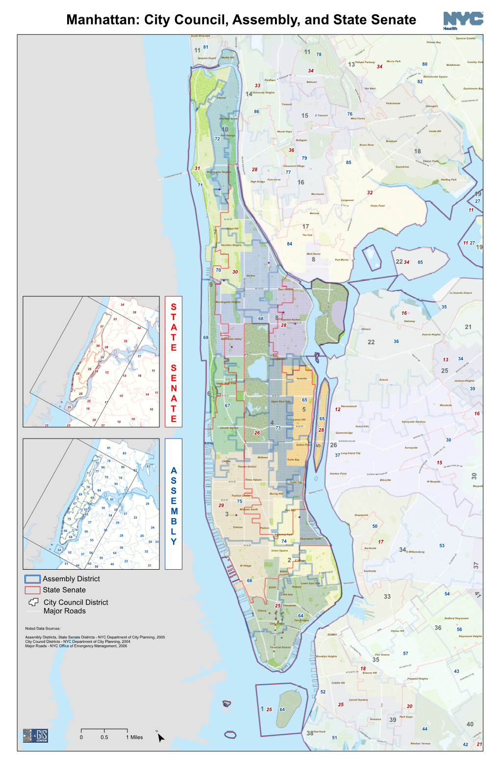 Manhattan: City Council, Assembly, and State Senate