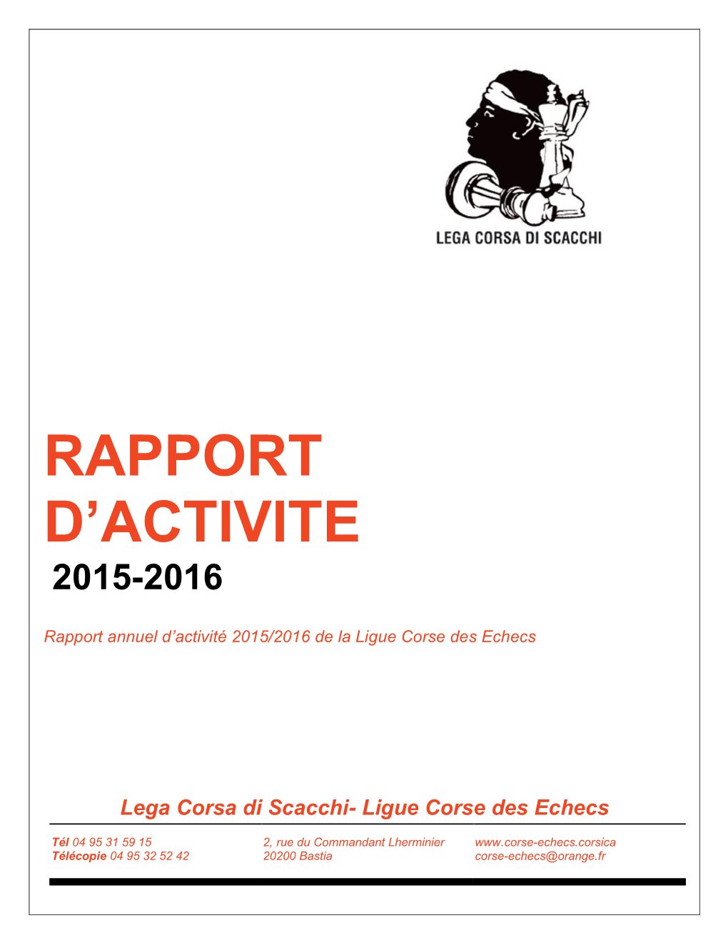 Rapport D'activités 2015/2016