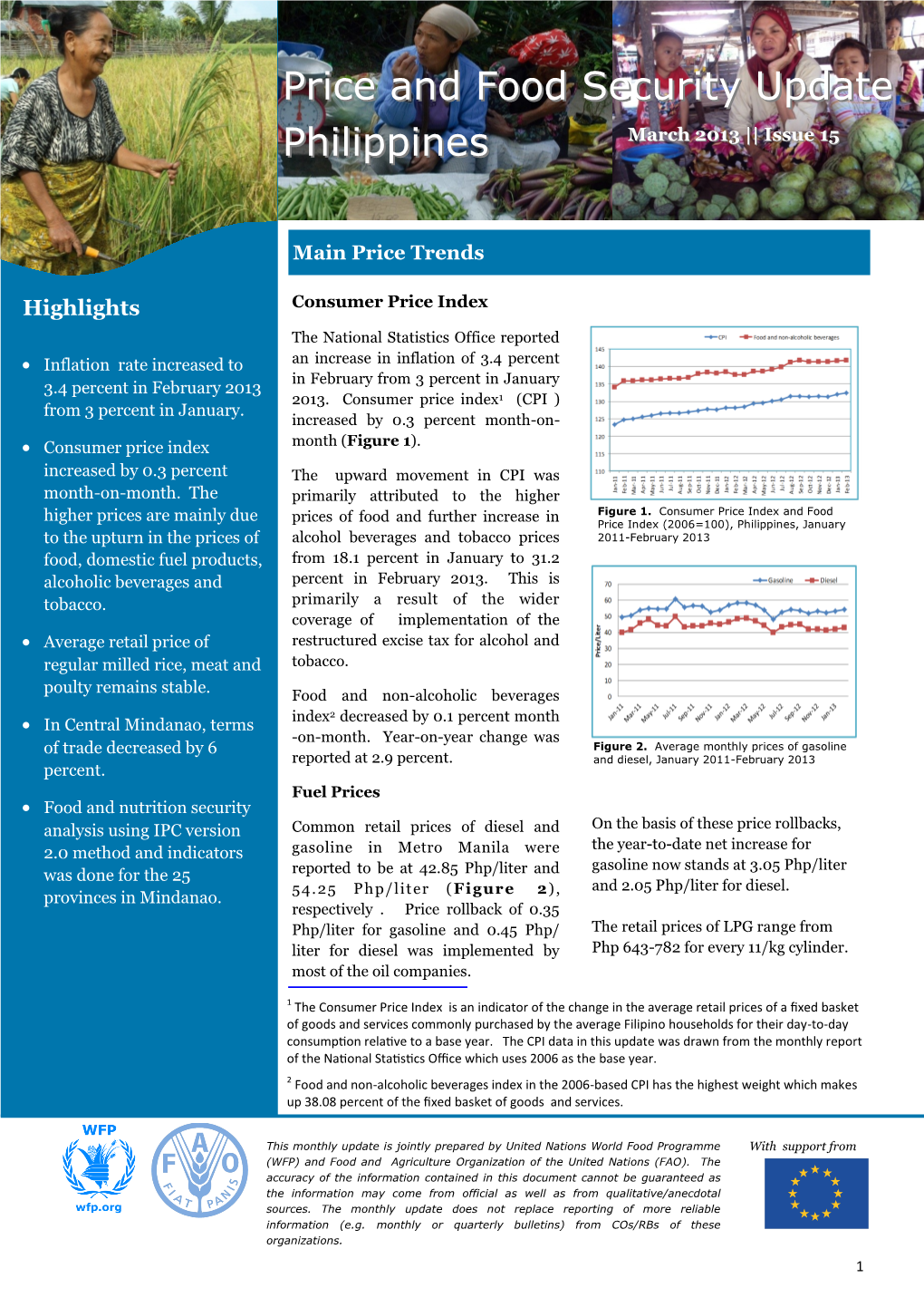 Price and Food Security Update Philippines Fighting Hunger Worldwide