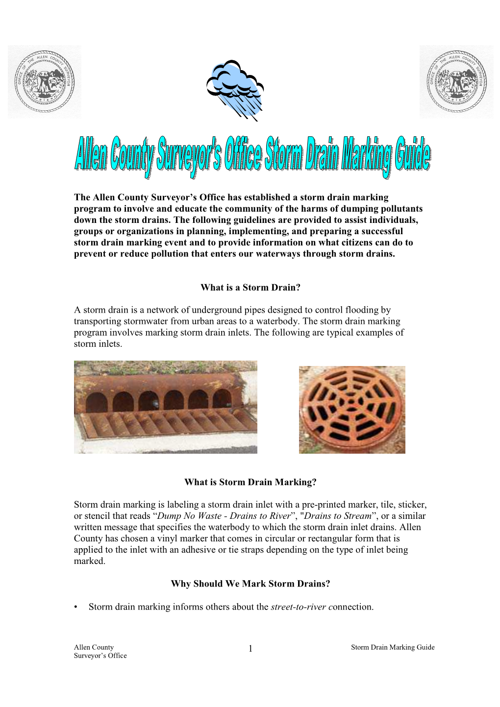 Allen County Storm Drain Marking Guide022510