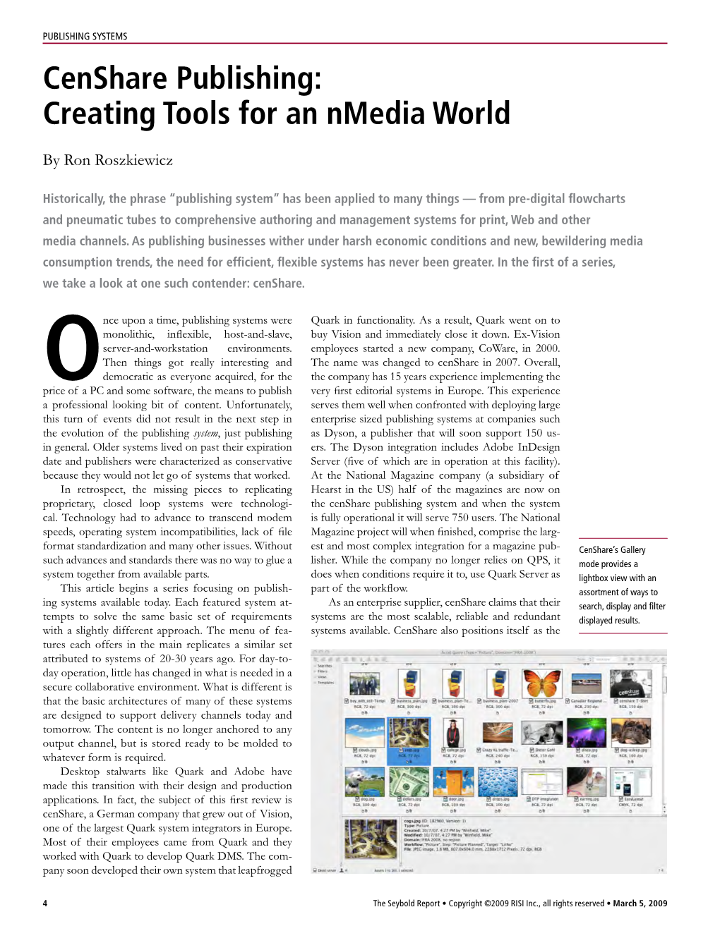 Censhare Publishing: Creating Tools for an Nmedia World