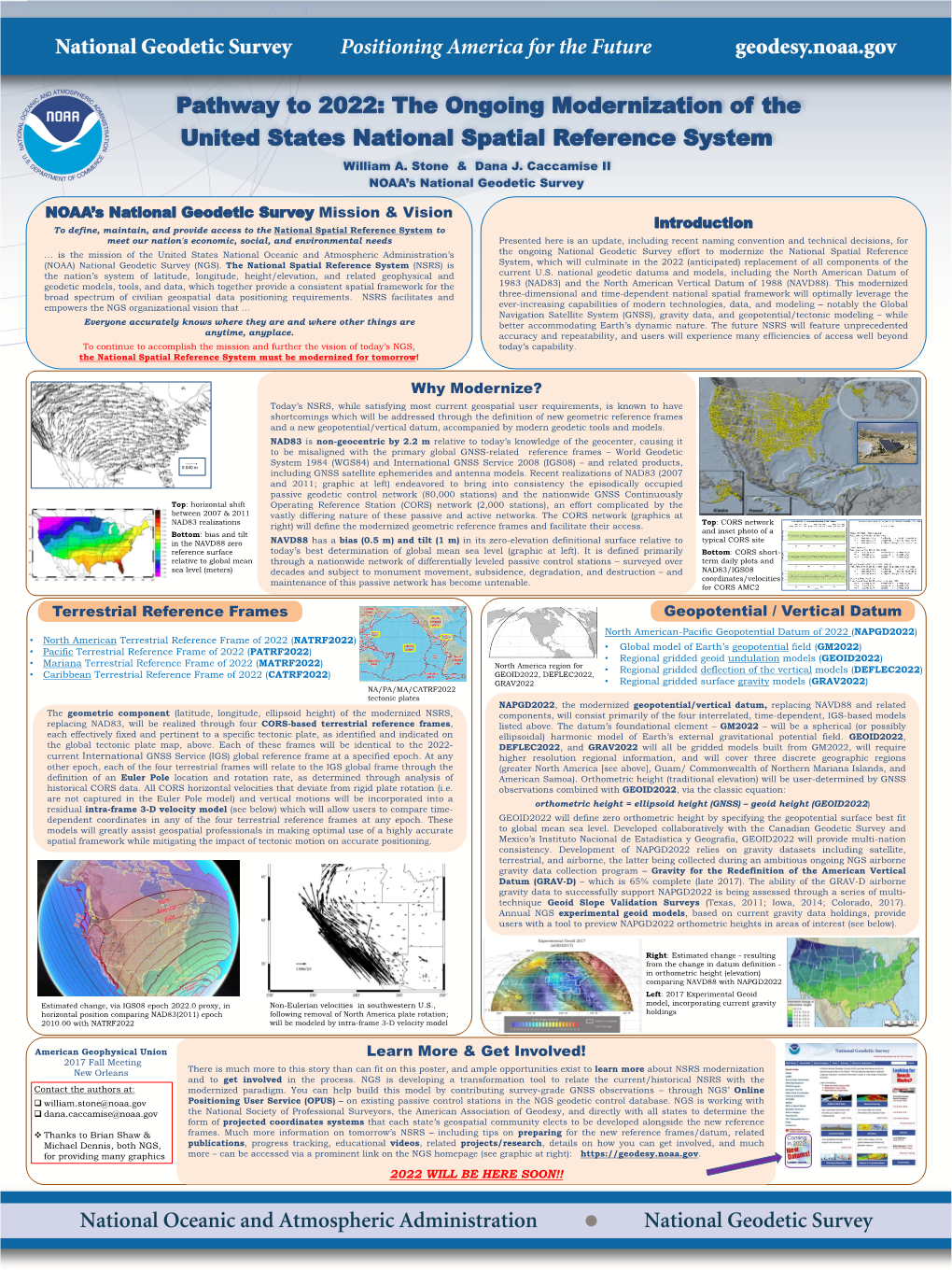 Modernization of the National Spatial Reference System