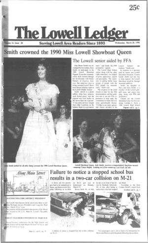 Smith Crowned the 1990 Miss Lowell Showboat Queen Failure to Notice A