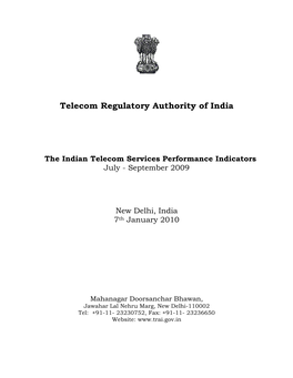 Telecom Regulatory Authority of India