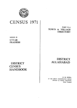 District Census Handbook, Allahabad, Part X-A , Series-21