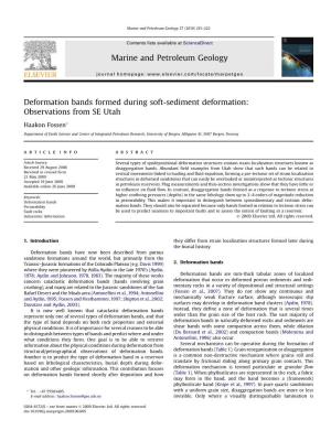 Deformation Bands Formed During Soft-Sediment Deformation: Observations from SE Utah