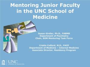 Mentoring Junior Faculty in the UNC School of Medicine