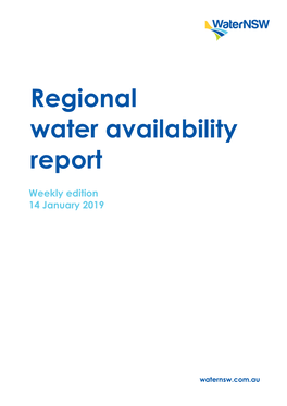 Regional Water Availability Report
