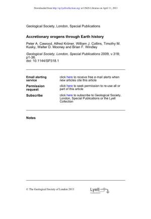 Accretionary Orogens Through Earth History