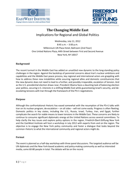 The Changing Middle East Implications for Regional and Global Politics