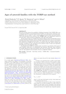 Ages of Asteroid Families with the YORP-Eye Method