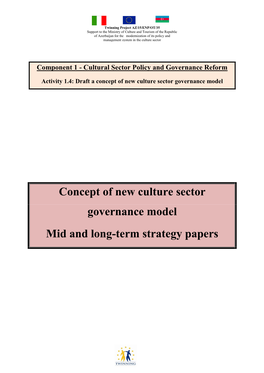 Concept of New Culture Sector Governance Model