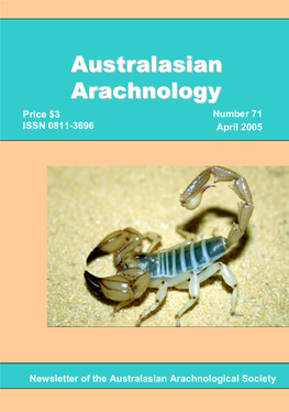 Australasian Arachnology 71